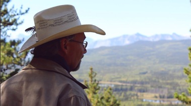 Dave Richards looking out over the South B9 Quota slated to be clearcut this winter. Photo by Courtney Lawson.